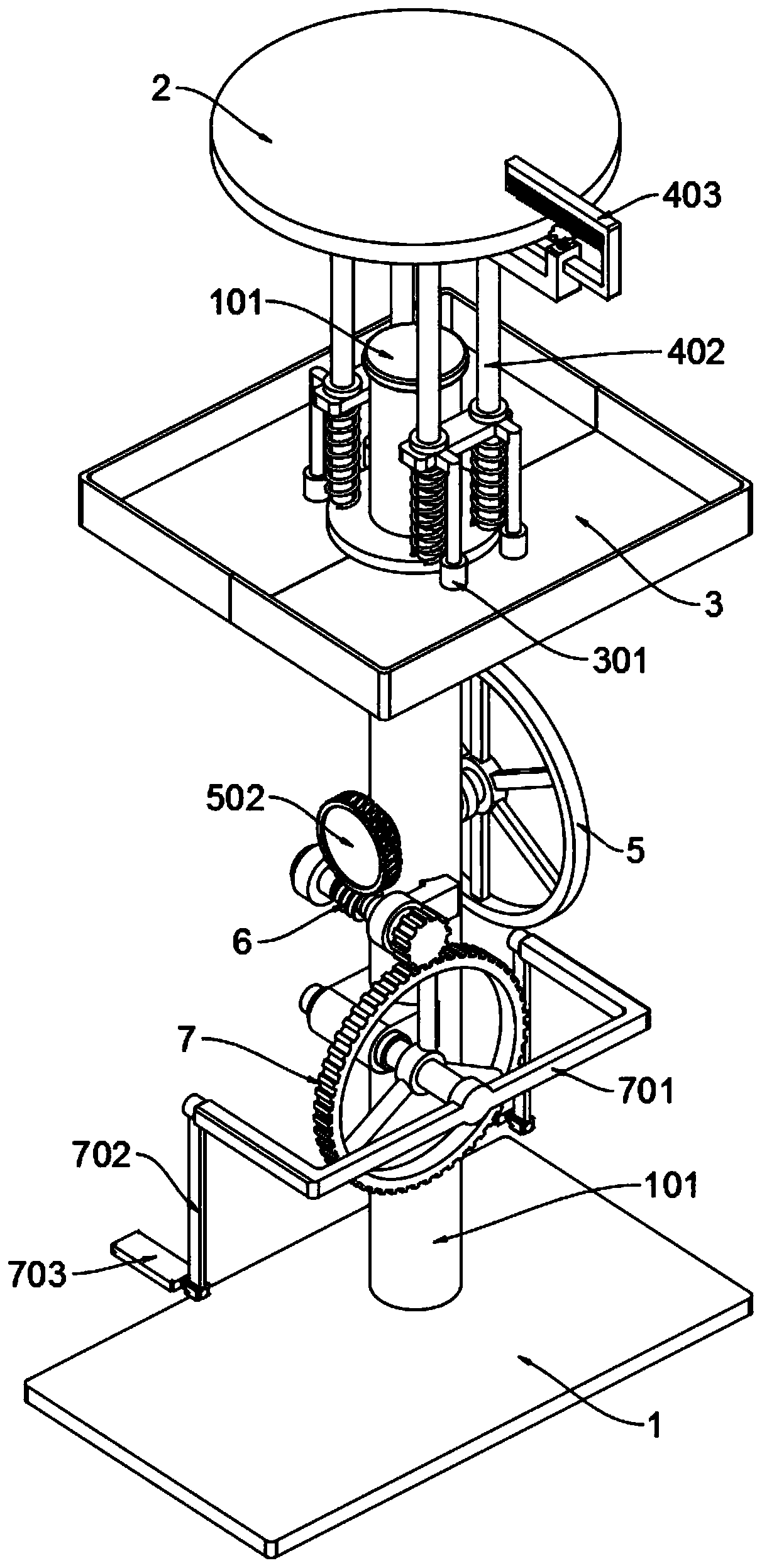 High-strength structure ceramic engraving machining device with double supporting and positioning mechanisms