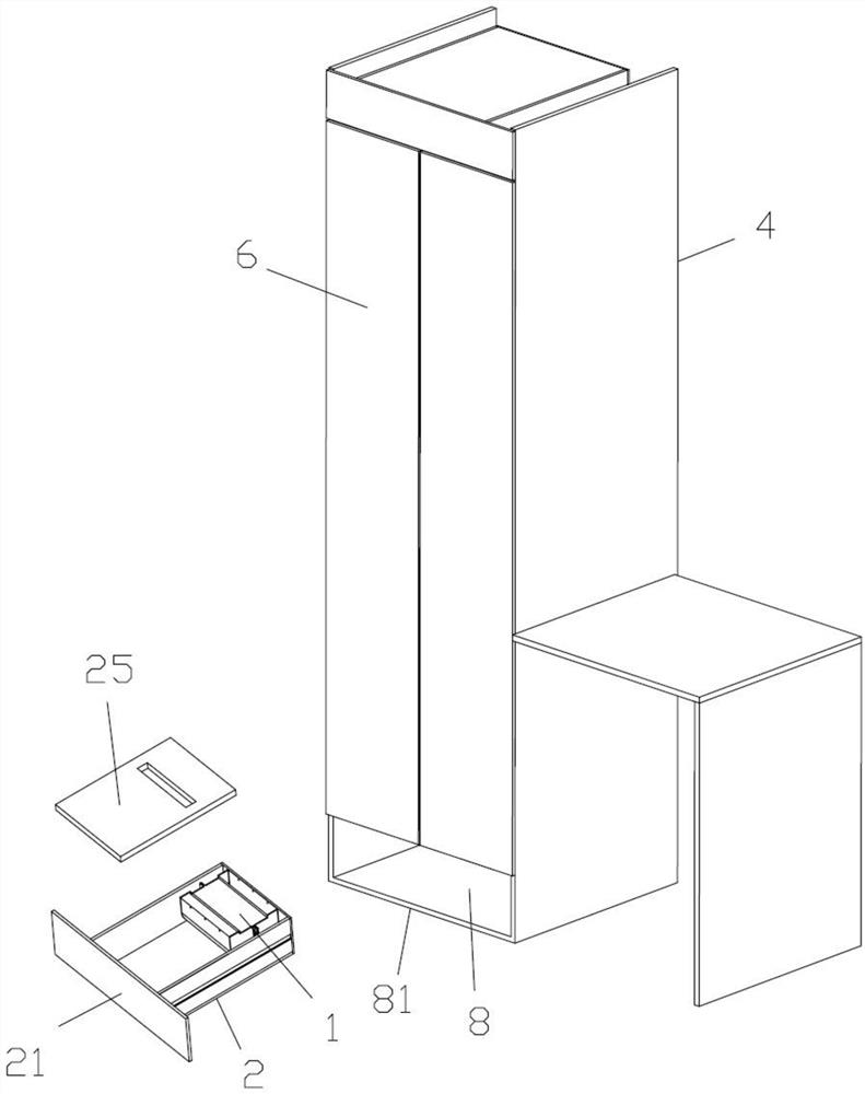 Detachable internal circulation heating assembly and clothes care cabinet