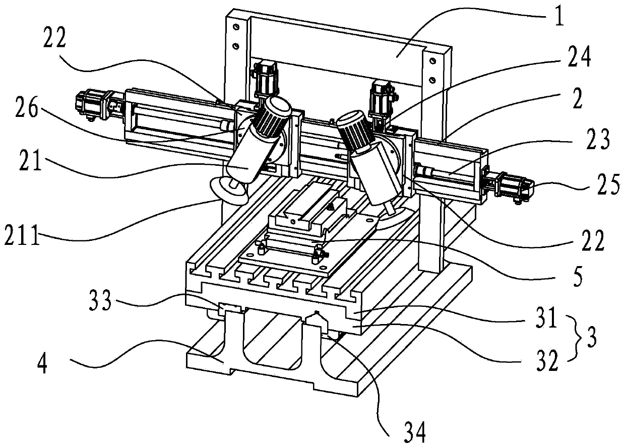 Grinding machine tool for dovetail guide rail