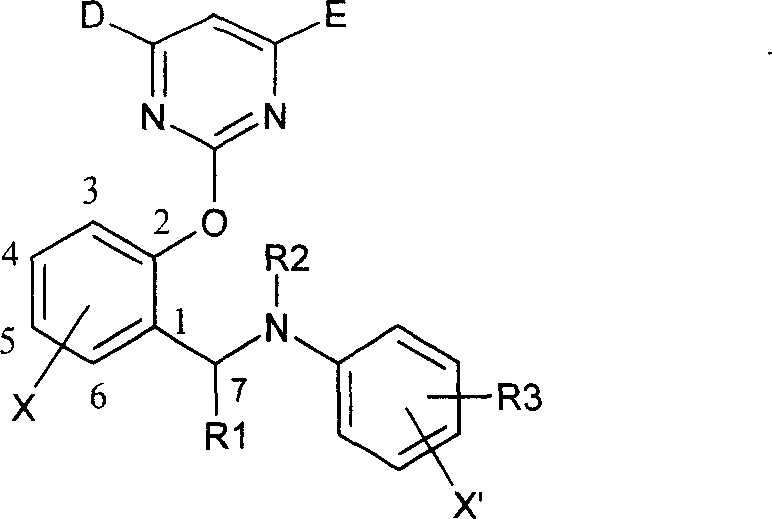 2-pyrimidine oxy-N-aryl 7-nitrile or organic phosphate benzylamine compound, its production and use thereof