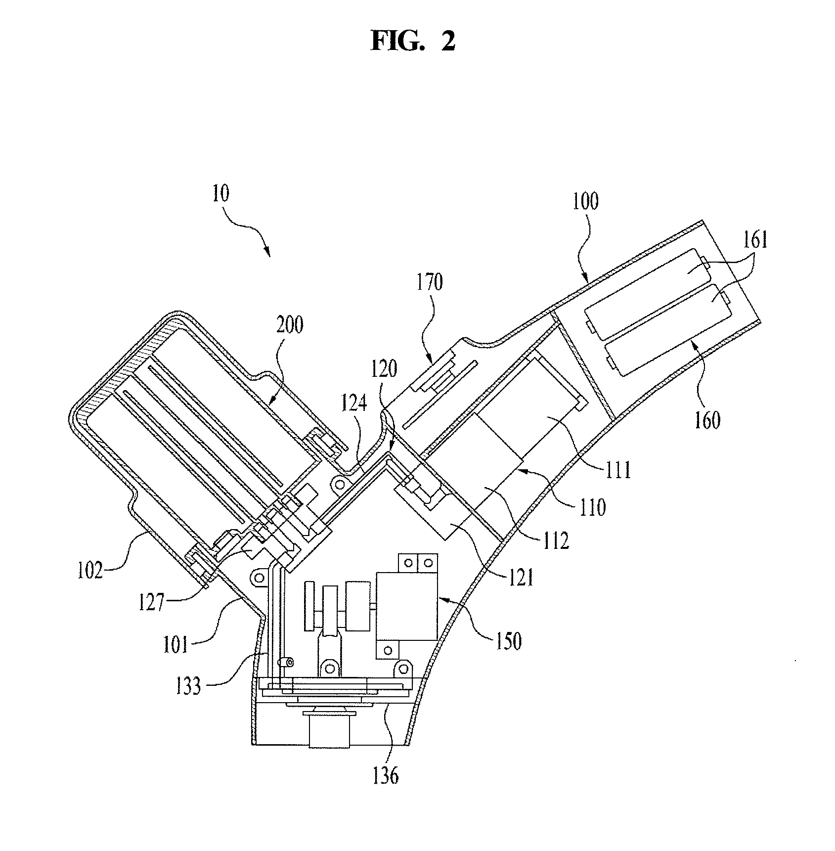 Hand-held laundry treating apparatus