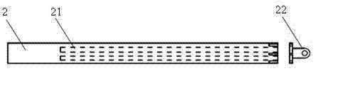 Flexural type inhaul cable particle damper