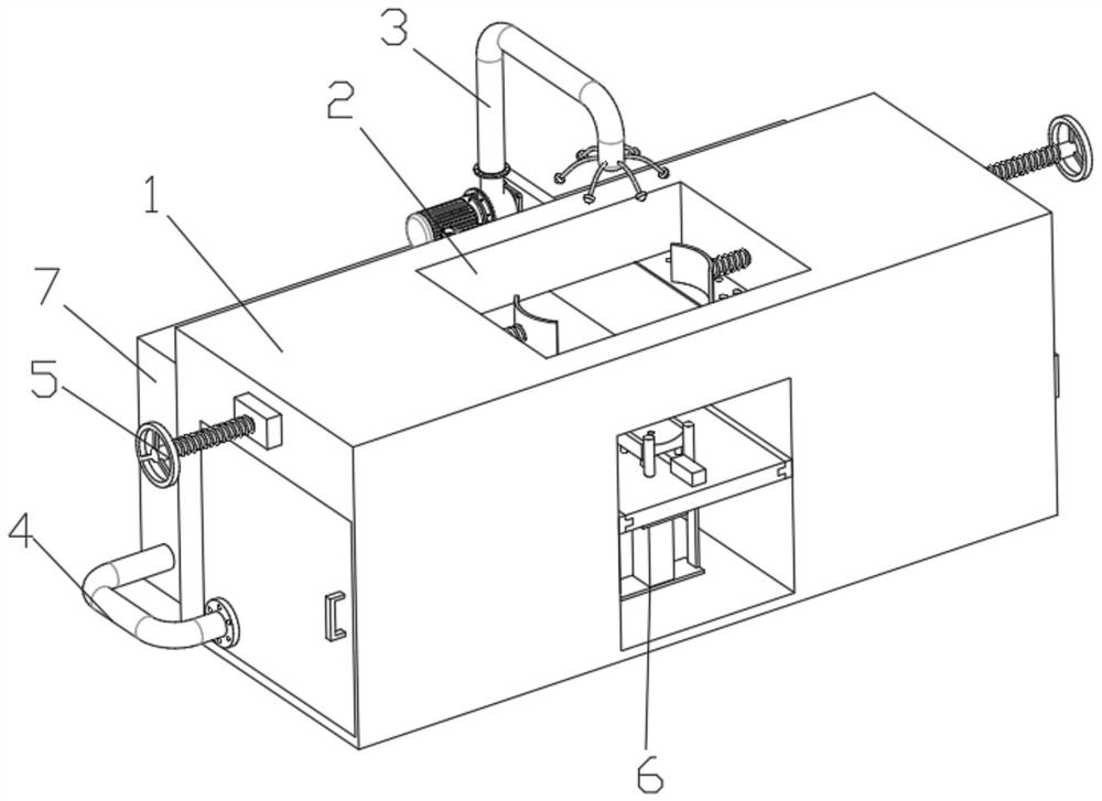 Negative pressure adsorbing type plastic product multi-water-injection-nozzle washing device