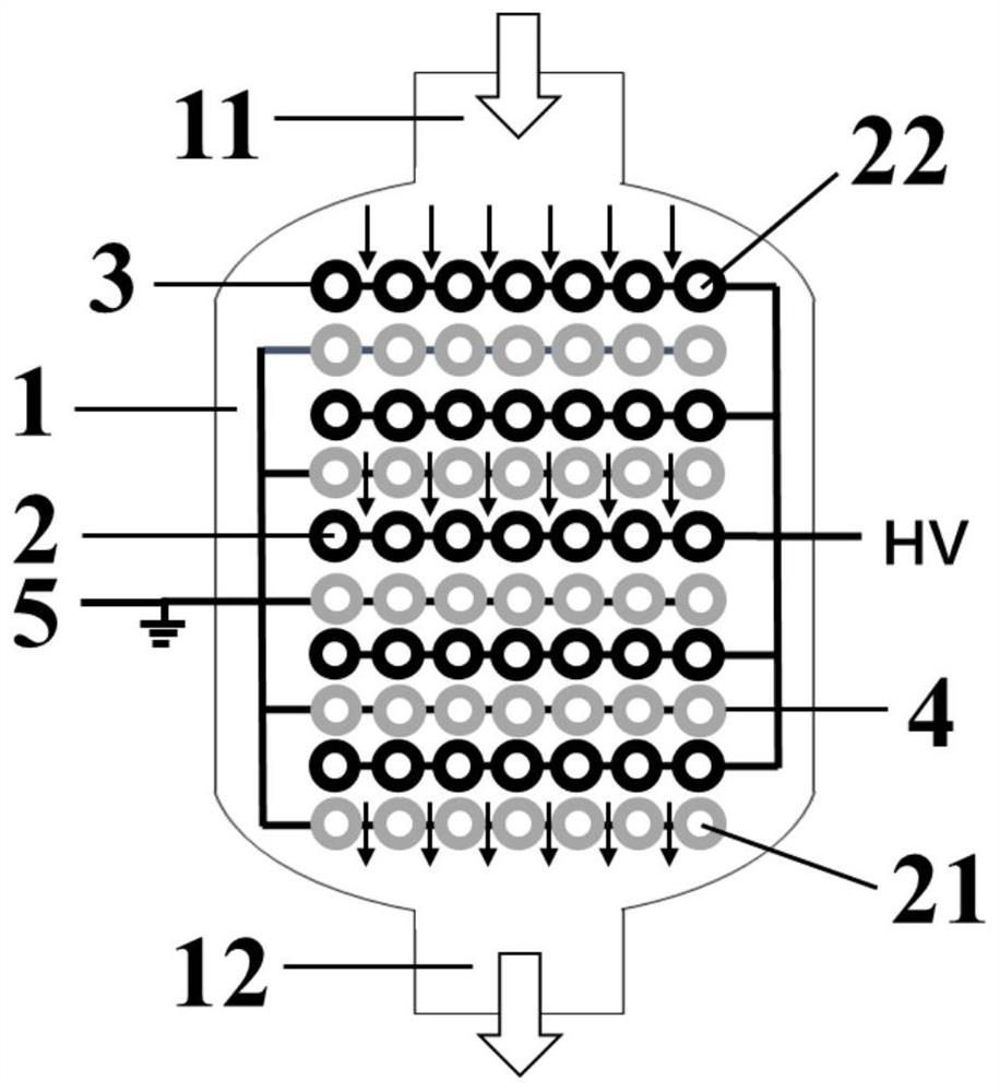 High-flux low-temperature plasma discharge device and method for decomposing hydrogen sulfide