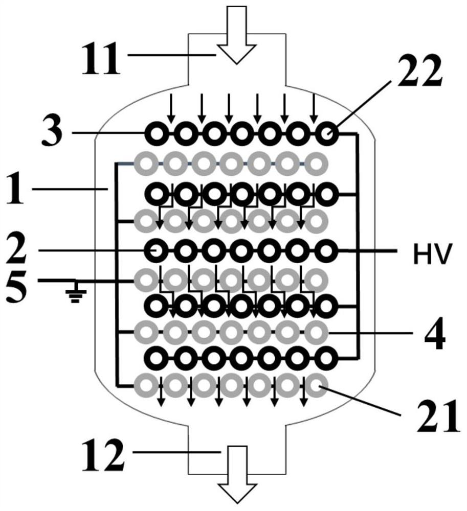 High-flux low-temperature plasma discharge device and method for decomposing hydrogen sulfide