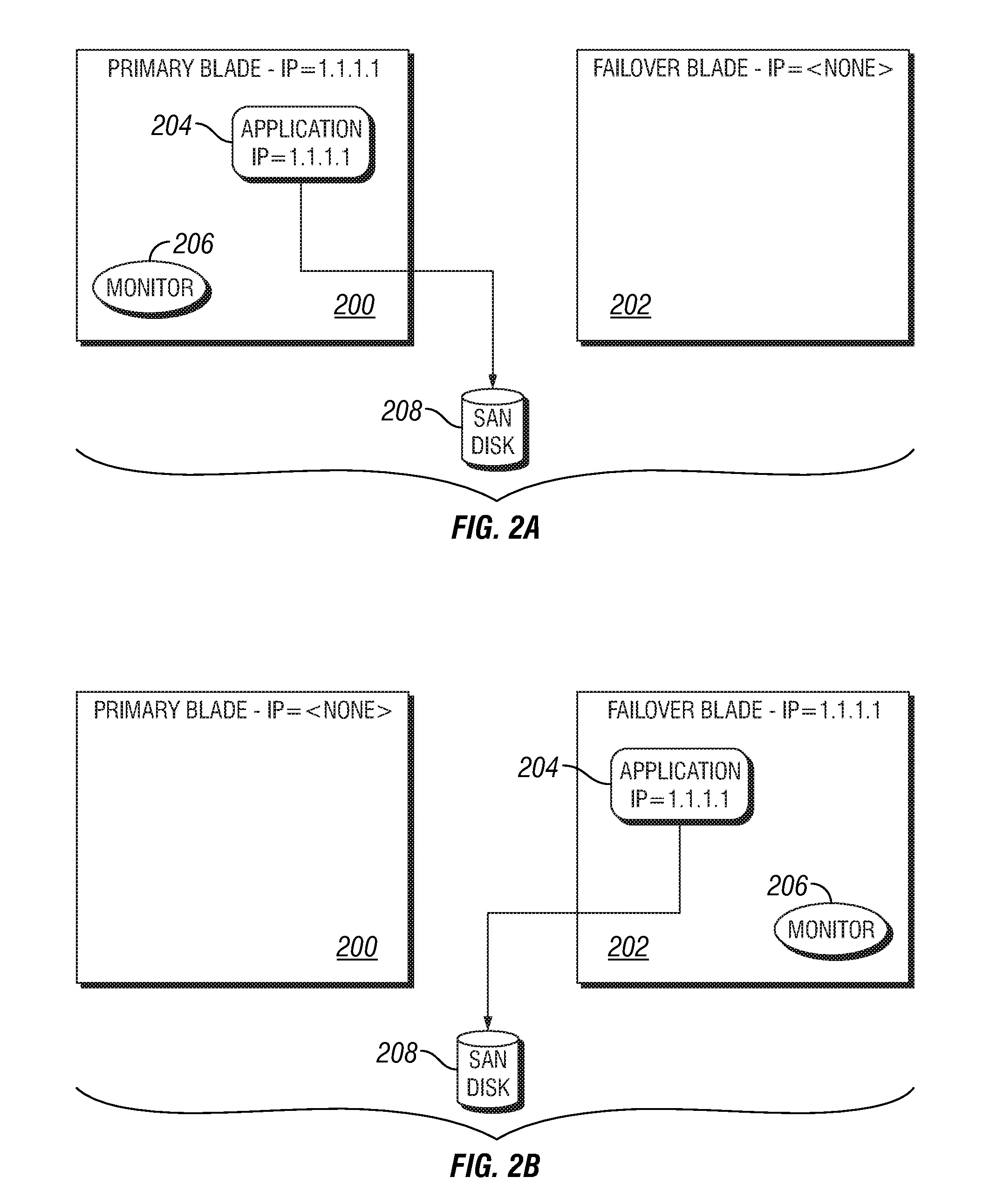 System and method for software failover on a bladed system