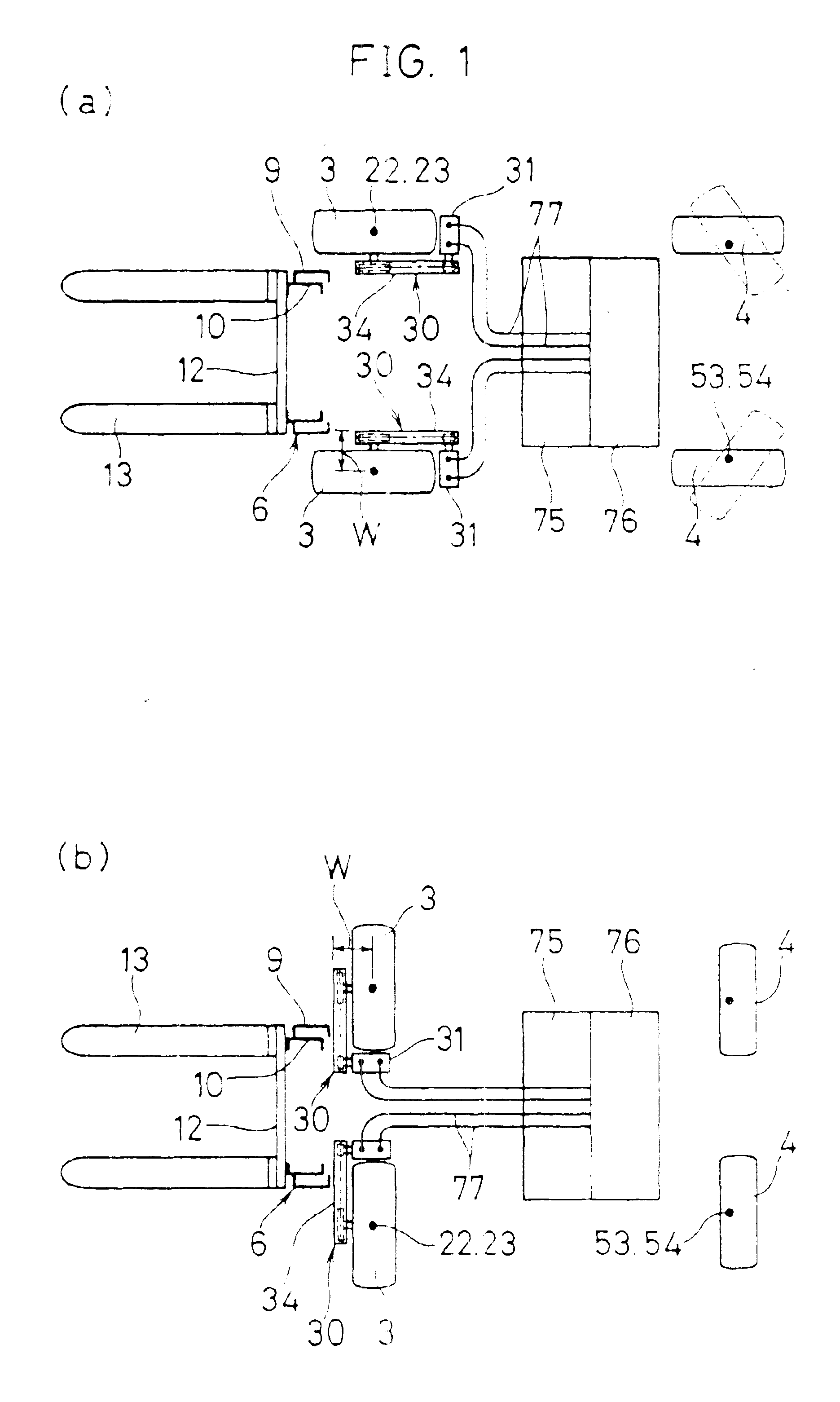 Forklift with transverse travel system