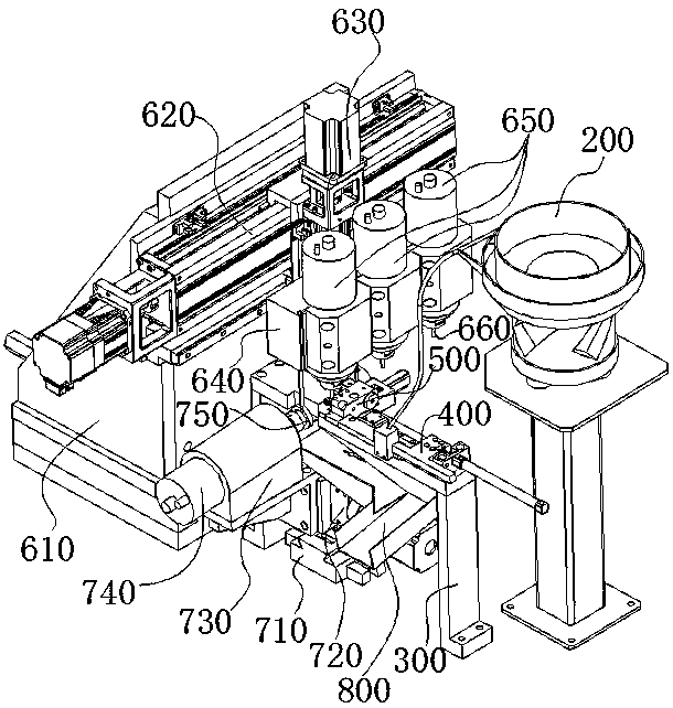 Automatic drilling and slot milling machine for machining insertion cores