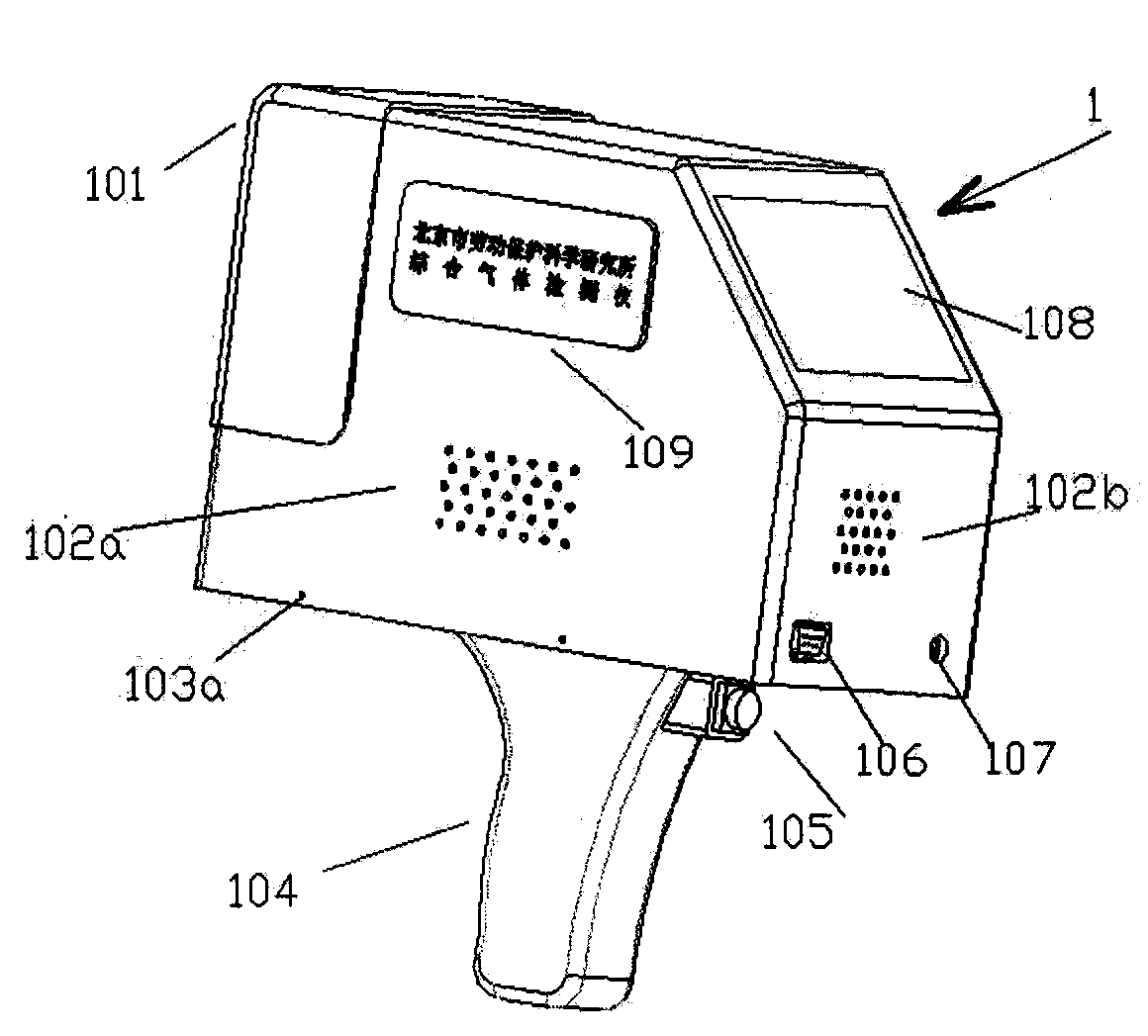 Portable gas detector based on multi-detector-tube color information identification