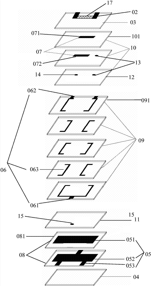 Laminated type power distribution module and manufacturing method thereof