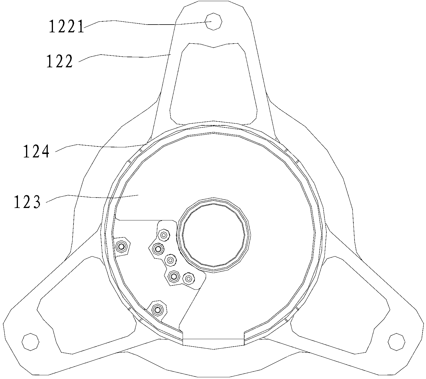 Motor stator and external rotor motor with motor stator