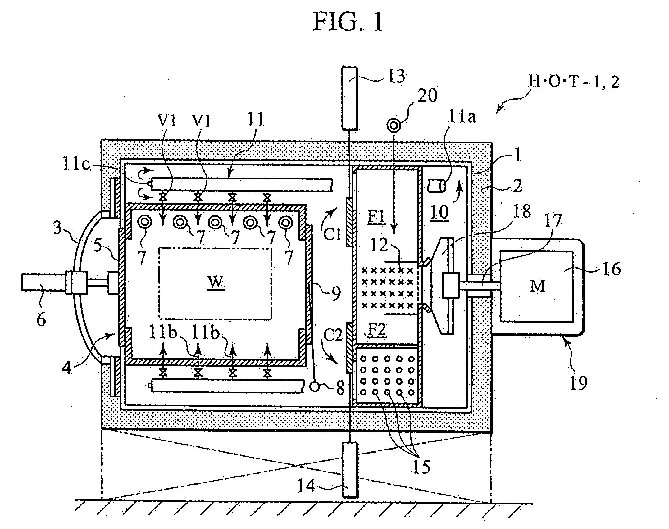 Metal heat treatment system hot-gas quenching apparatus and hot-gas heat treatment system