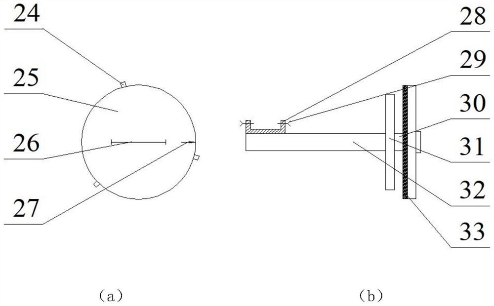 A high temperature solid particle erosion test device