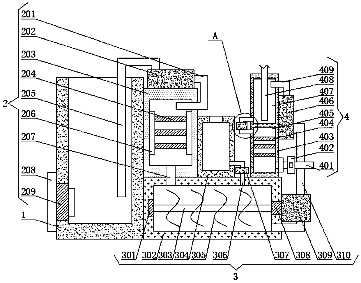 Chemical sewage treatment device with multi-stage treatment function