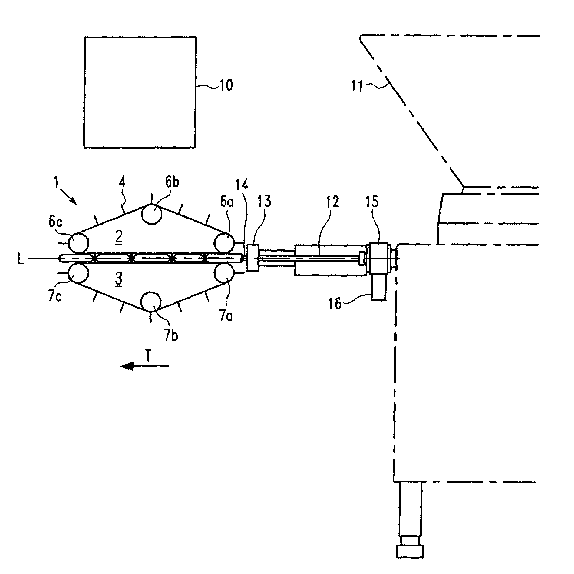 Apparatus and method for dividing a stuffed sausage skein