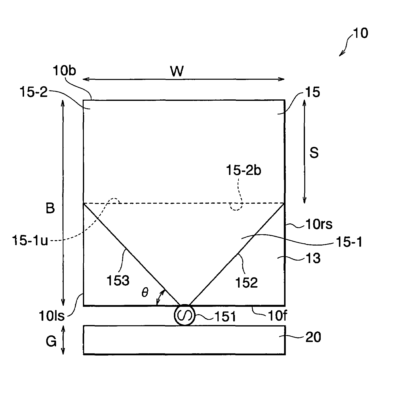 Antenna unit having a wide band