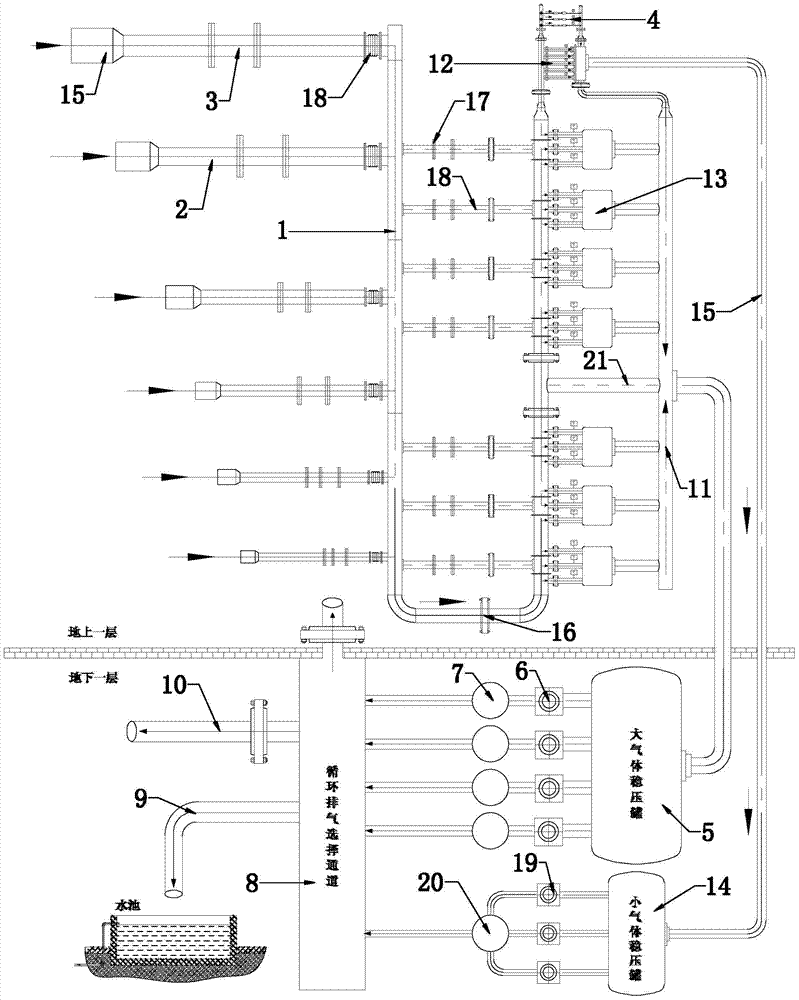 Ultra-large diameter sonic nozzle block type gas flowmeter calibrating device