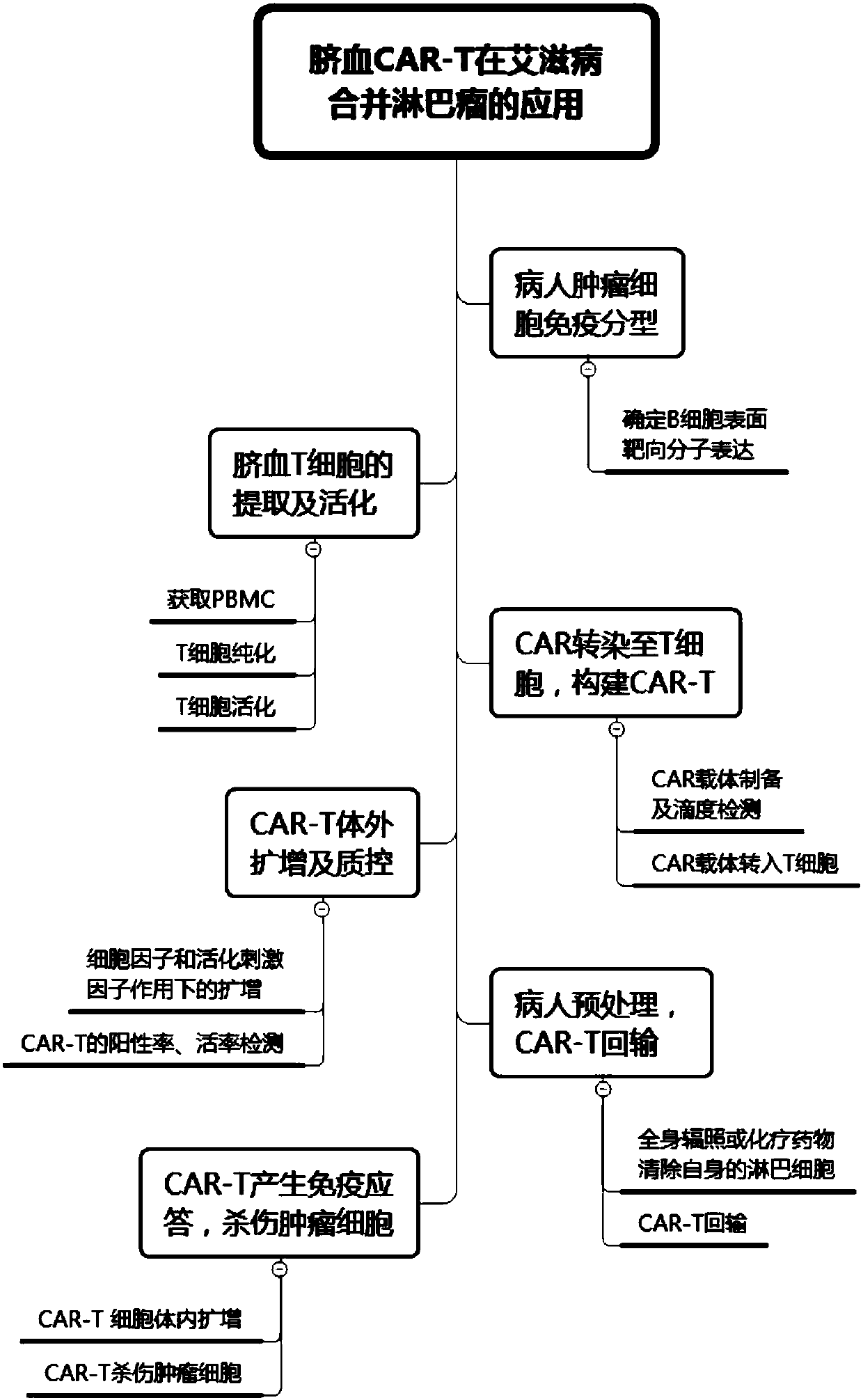 CAR-T cell for treating AIDS-associated lymphoma, and preparation method and application thereof