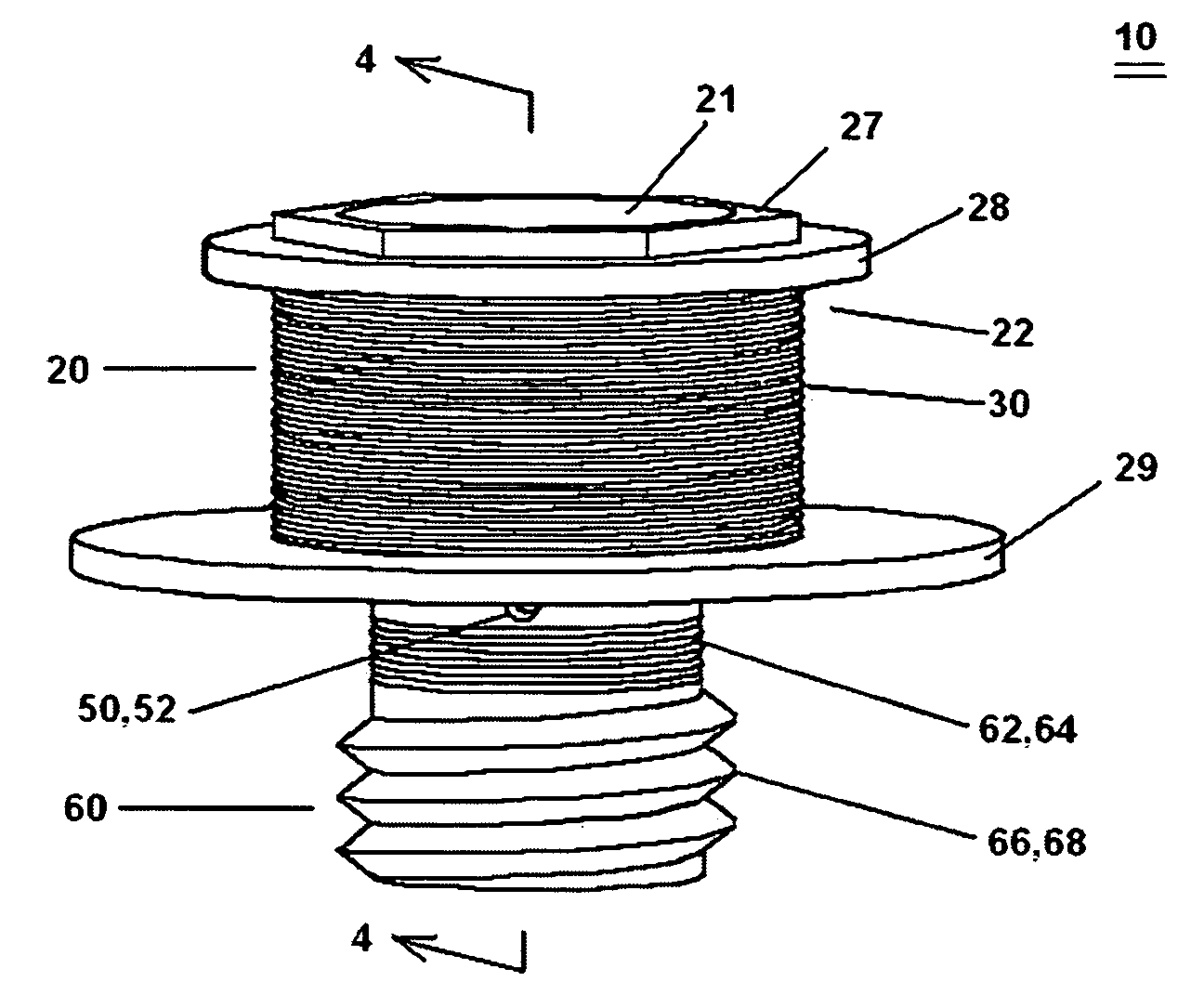 Transcutaneous port having micro-textured surfaces for tissue and bone integration