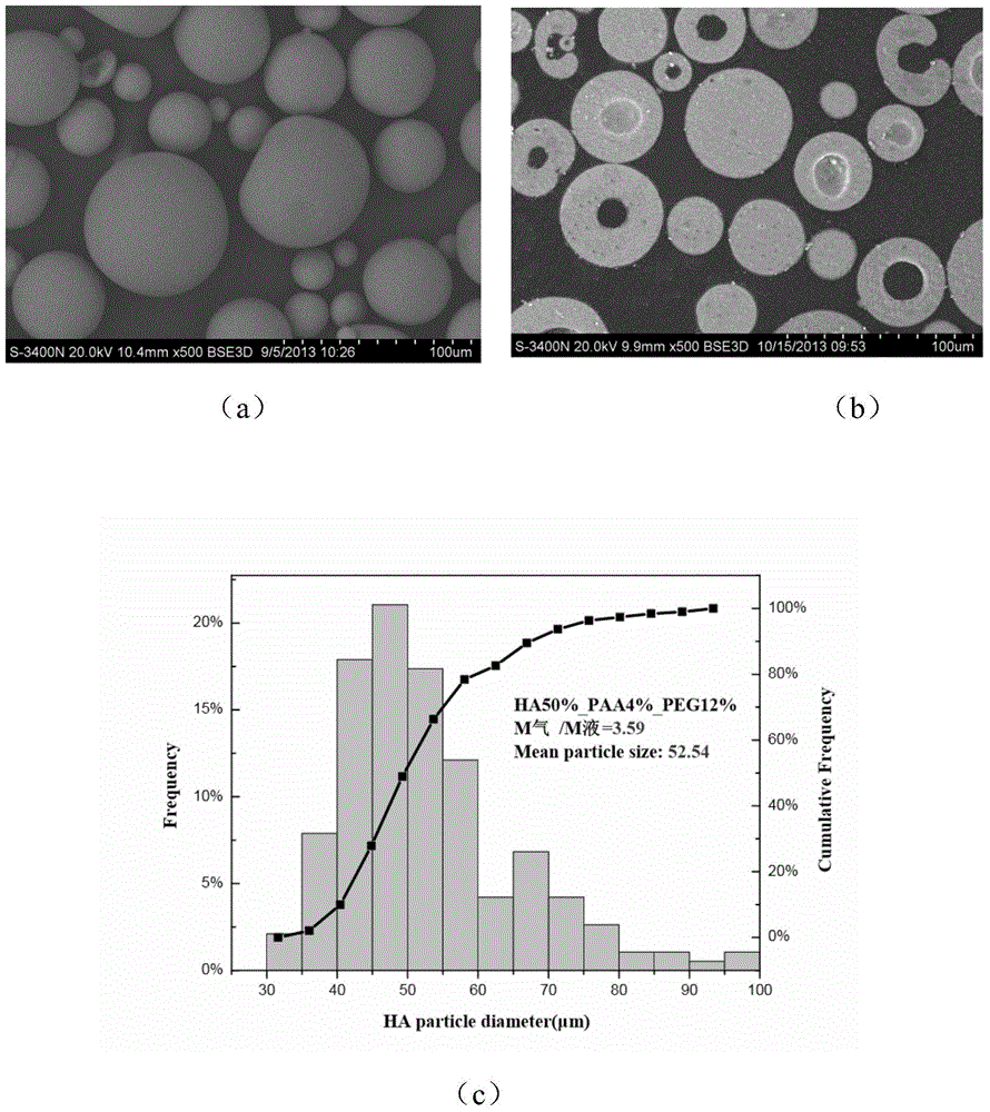 A preparation method of hydroxyapatite powder with controllable structure size for plasma thermal spraying