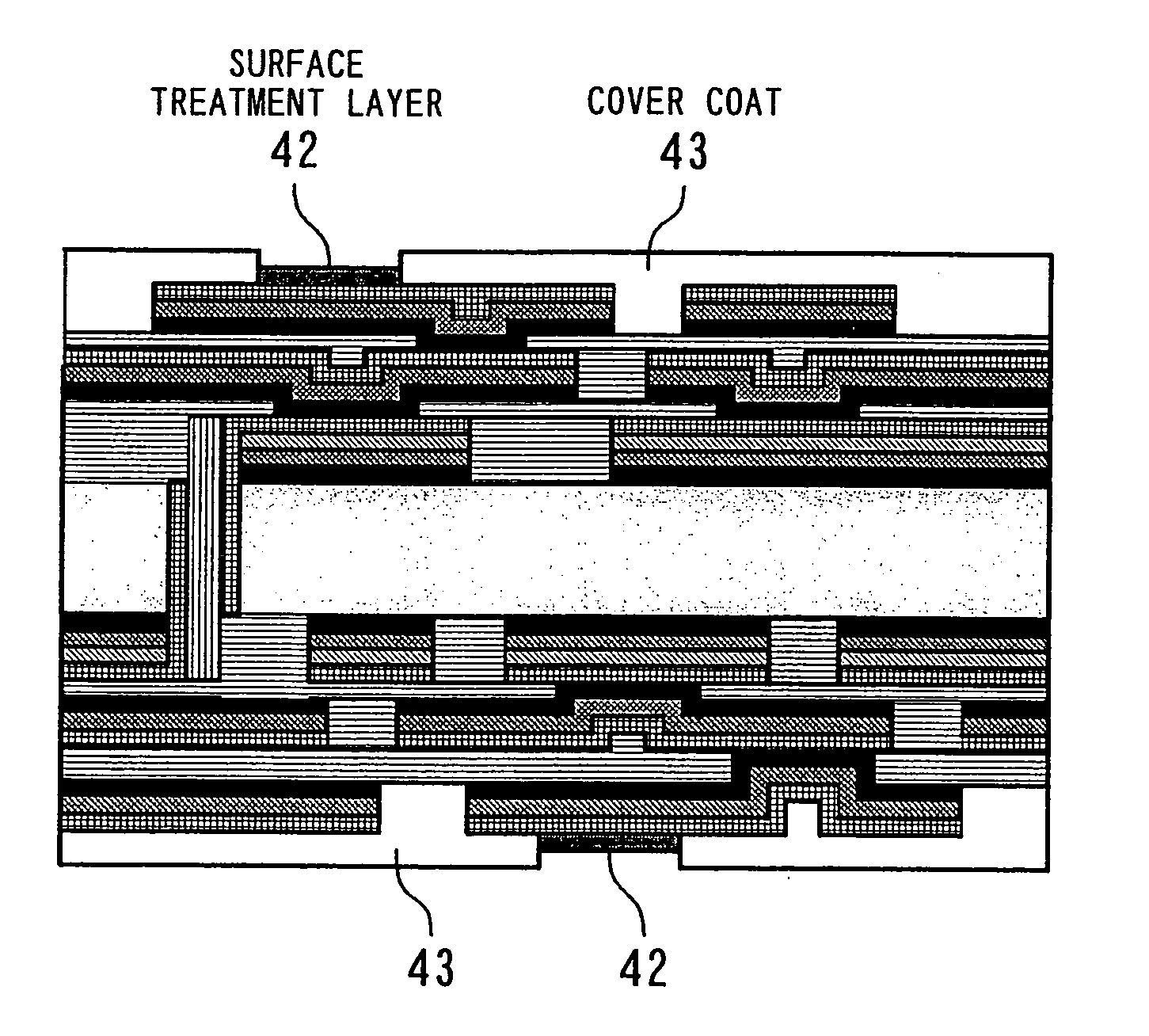 Multilayer printed wiring board and a process of producing same