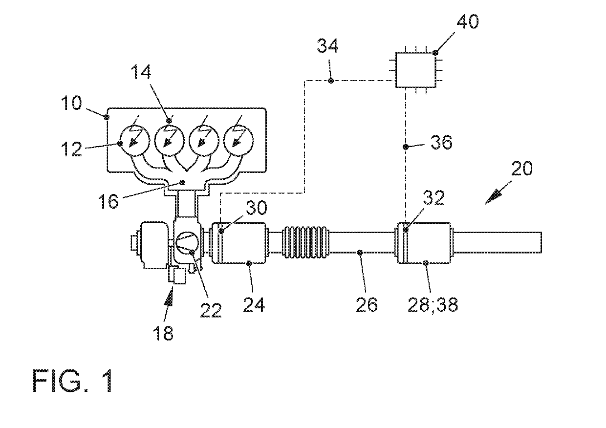 Method for determining the temperature of an electrically heatable catalytic converter