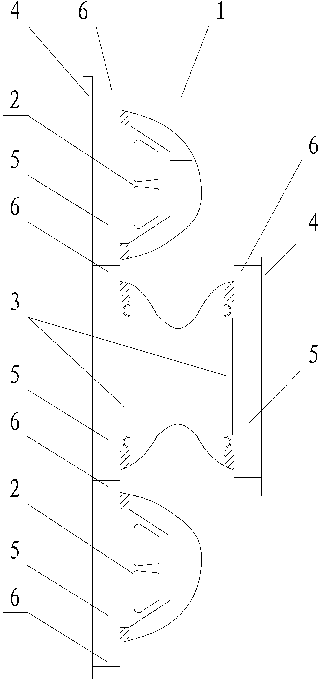 Single-cavity sandwich-type automobile subwoofer