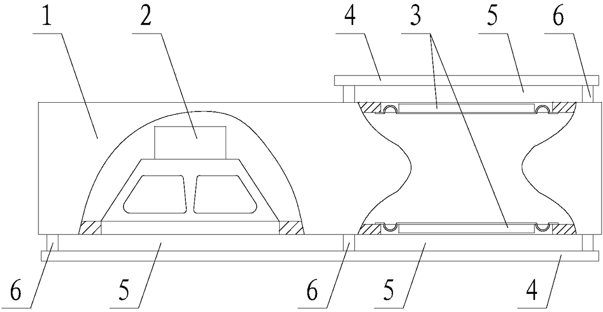 Single-cavity sandwich-type automobile subwoofer