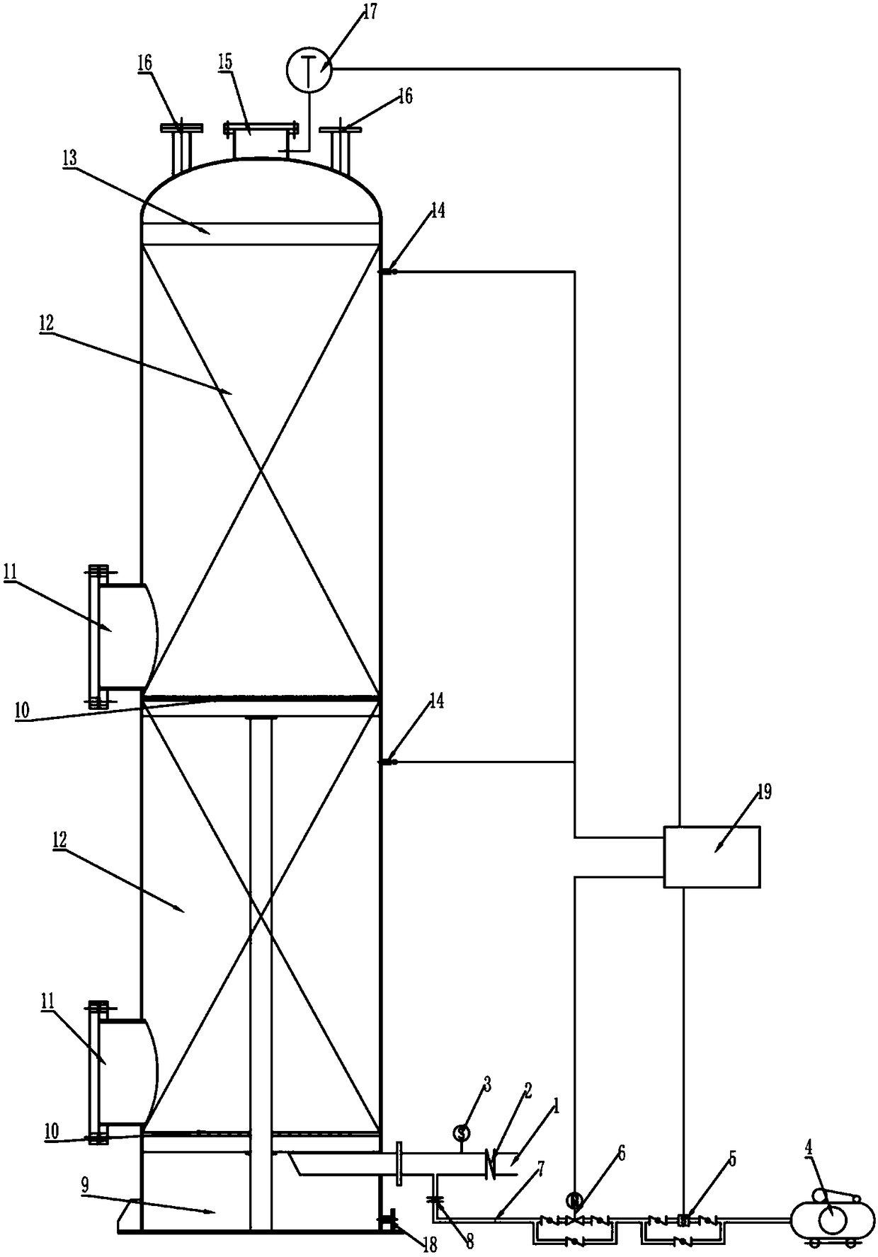 Online-renewable biogas dry-process desulfurizing device and method