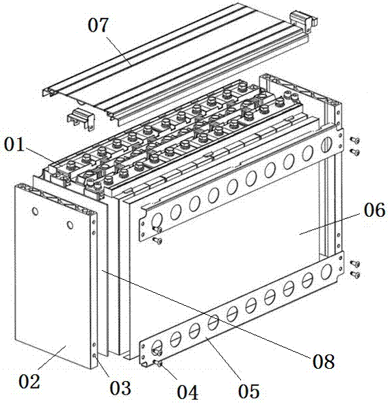 Battery module compressing equipment and rack thereof