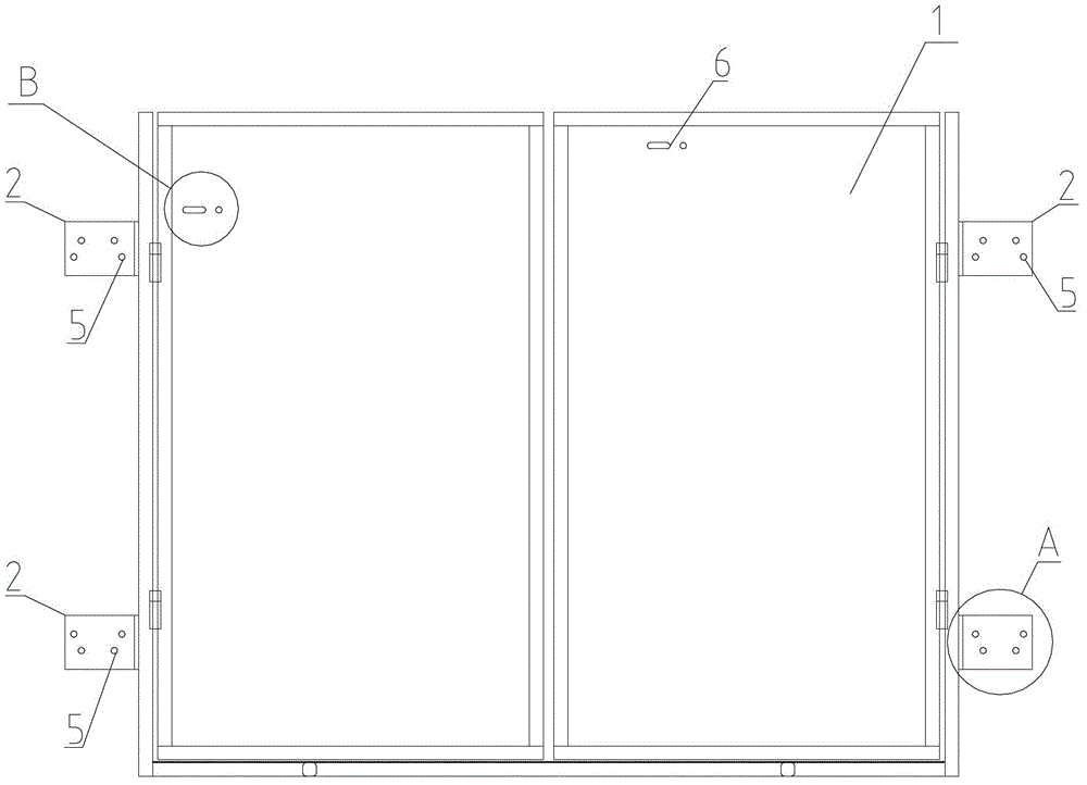 Cage landing door structure