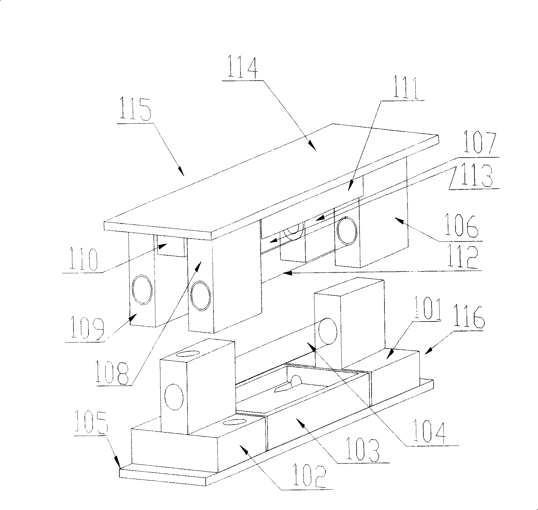 Cooling device for high power laser metal pumping cavity