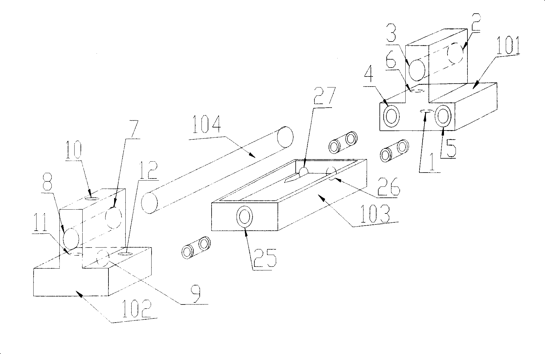 Cooling device for high power laser metal pumping cavity