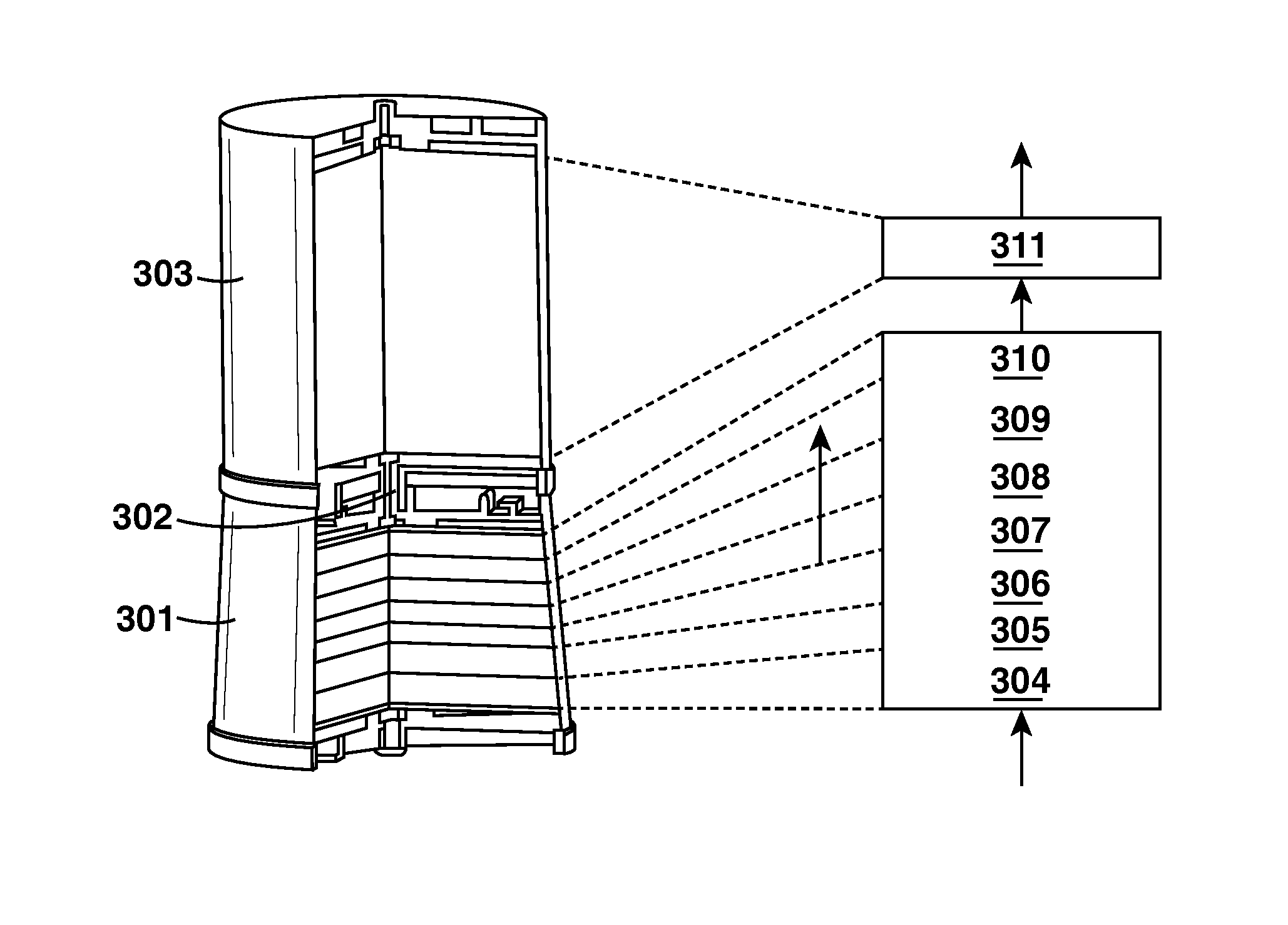 Module for In-Line Recharging of Sorbent Materials with Optional Bypass