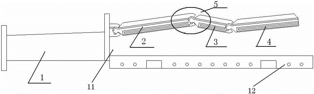 Motive sealing structure of variable-geometry combustor of rocket based combined cycle engine