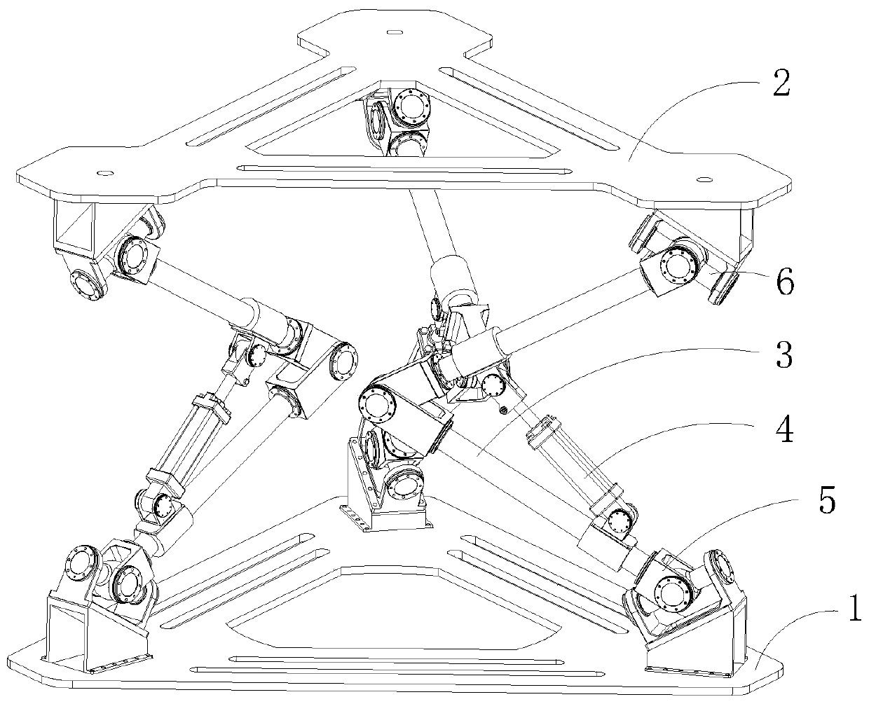 Three-degree-of-freedom motion simulator