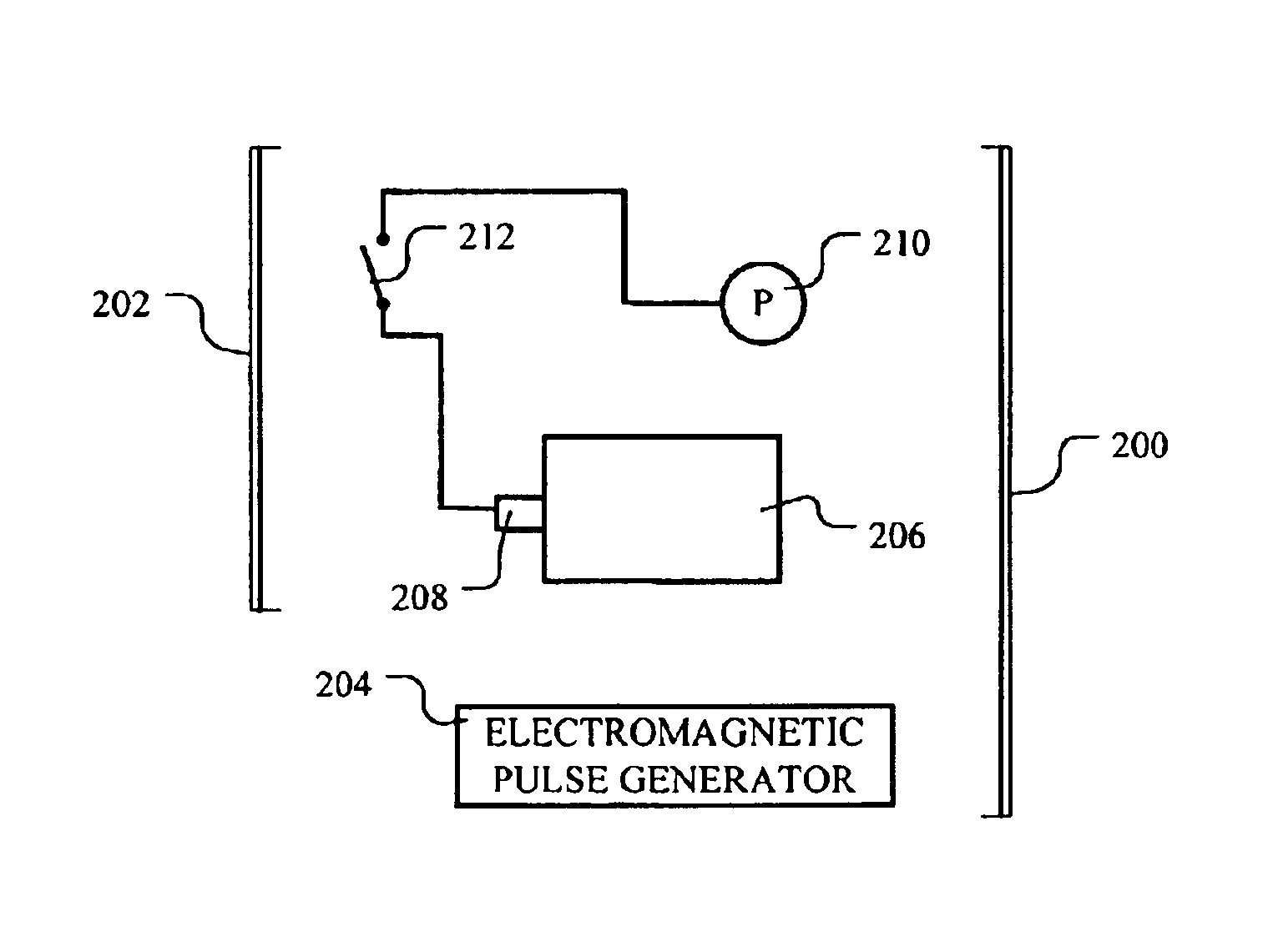 Electromagnetic pulse transmitting system and method