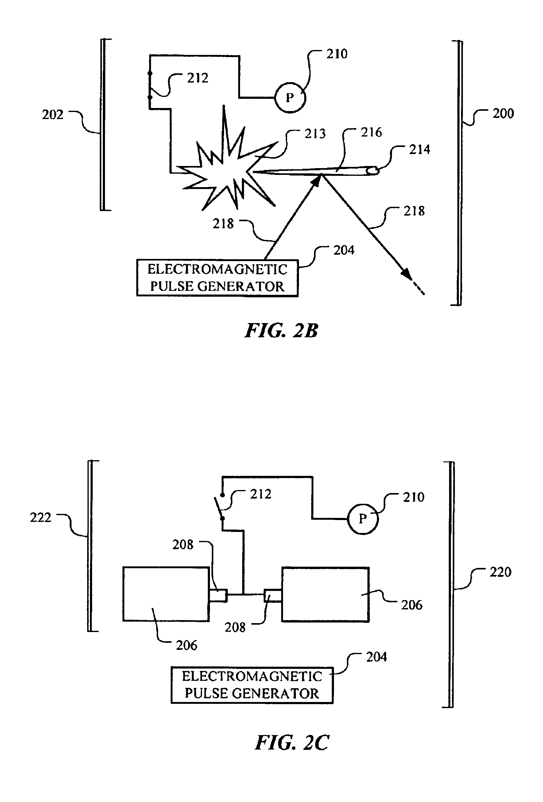 Electromagnetic pulse transmitting system and method