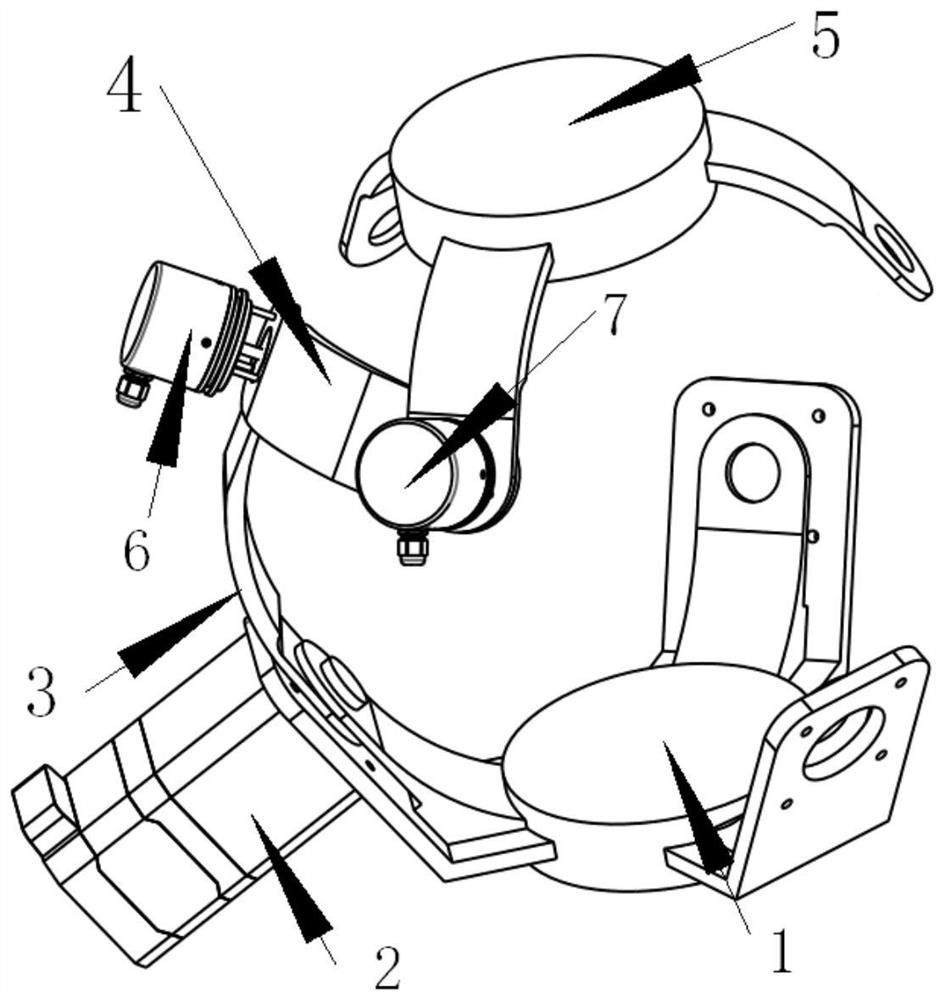 Three-degree-of-freedom robot neck device and working method