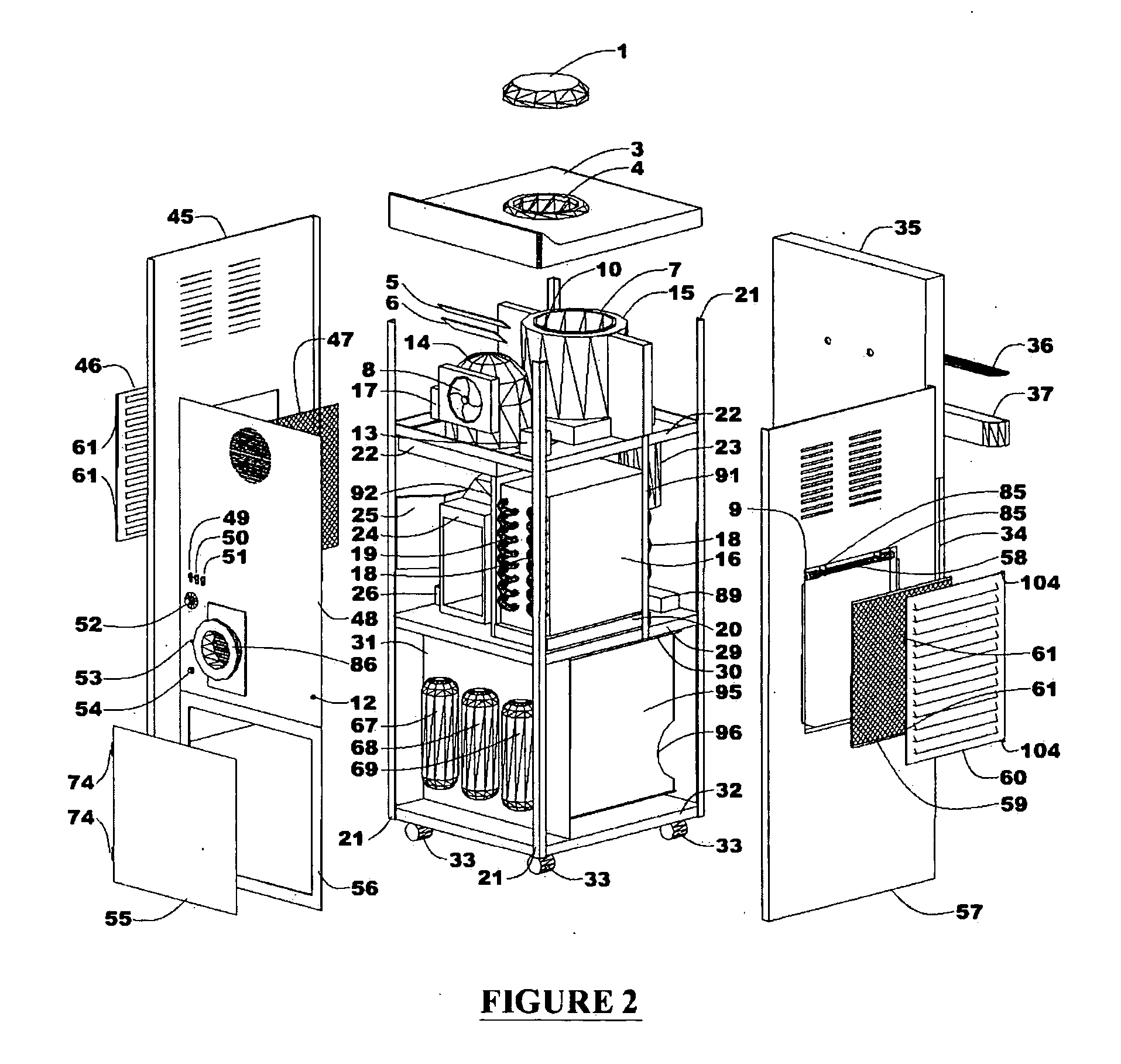 Combination dehydrator, dry return air and condensed water generator/dispenser