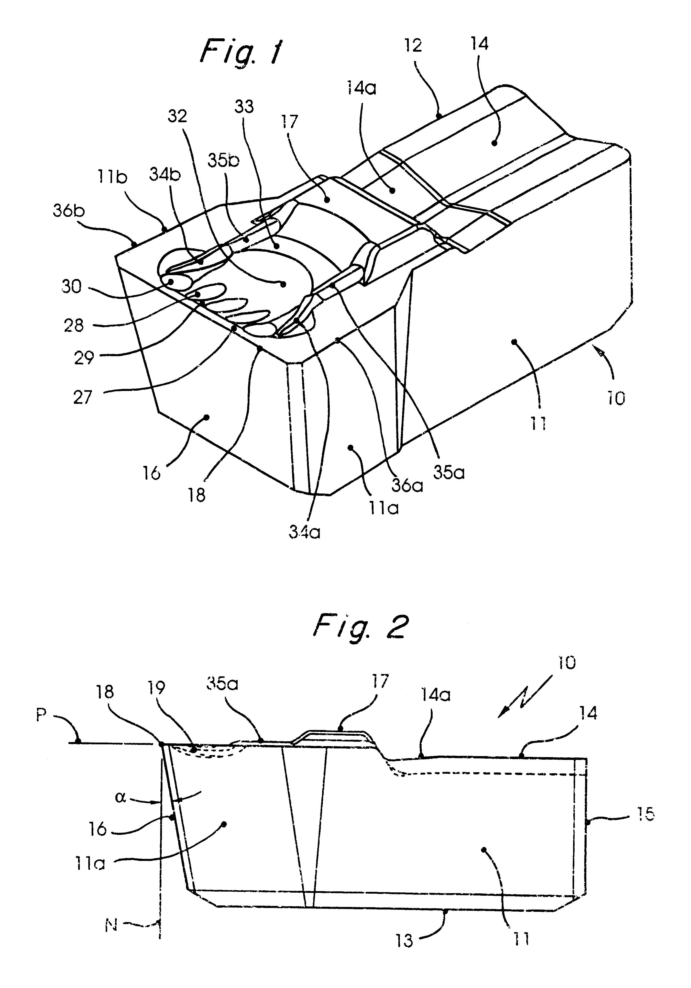 Cutting insert for cutting and grooving tools