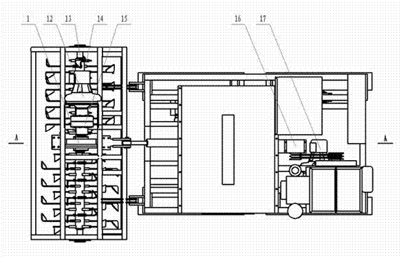 Full-hydraulic rotary cultivator with triangular track wheel-type chassis