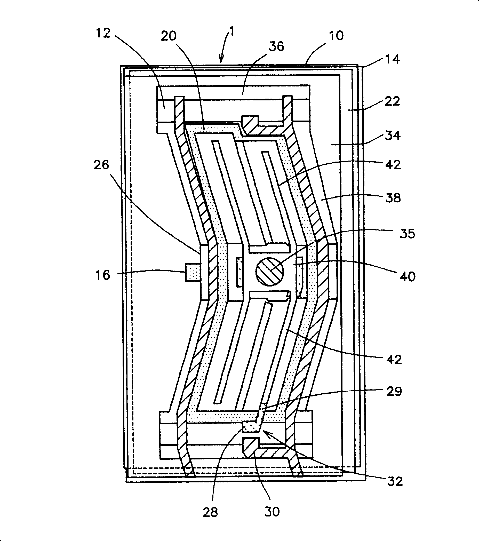 Array structure of transverse electric field effect type and its manufacturing method