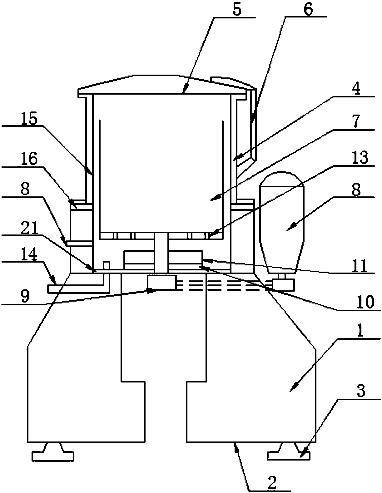 Vertical type centrifugal machine for casting production