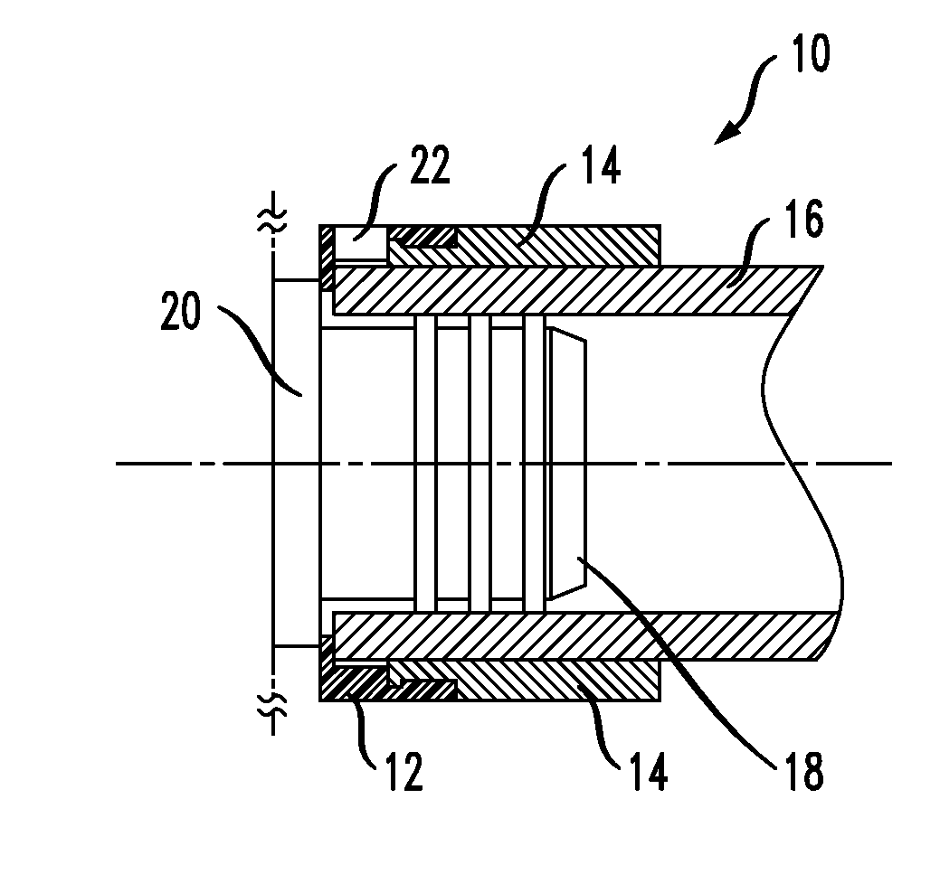 Multi-piece piping connector using grooves and method of connecting pipe using the same