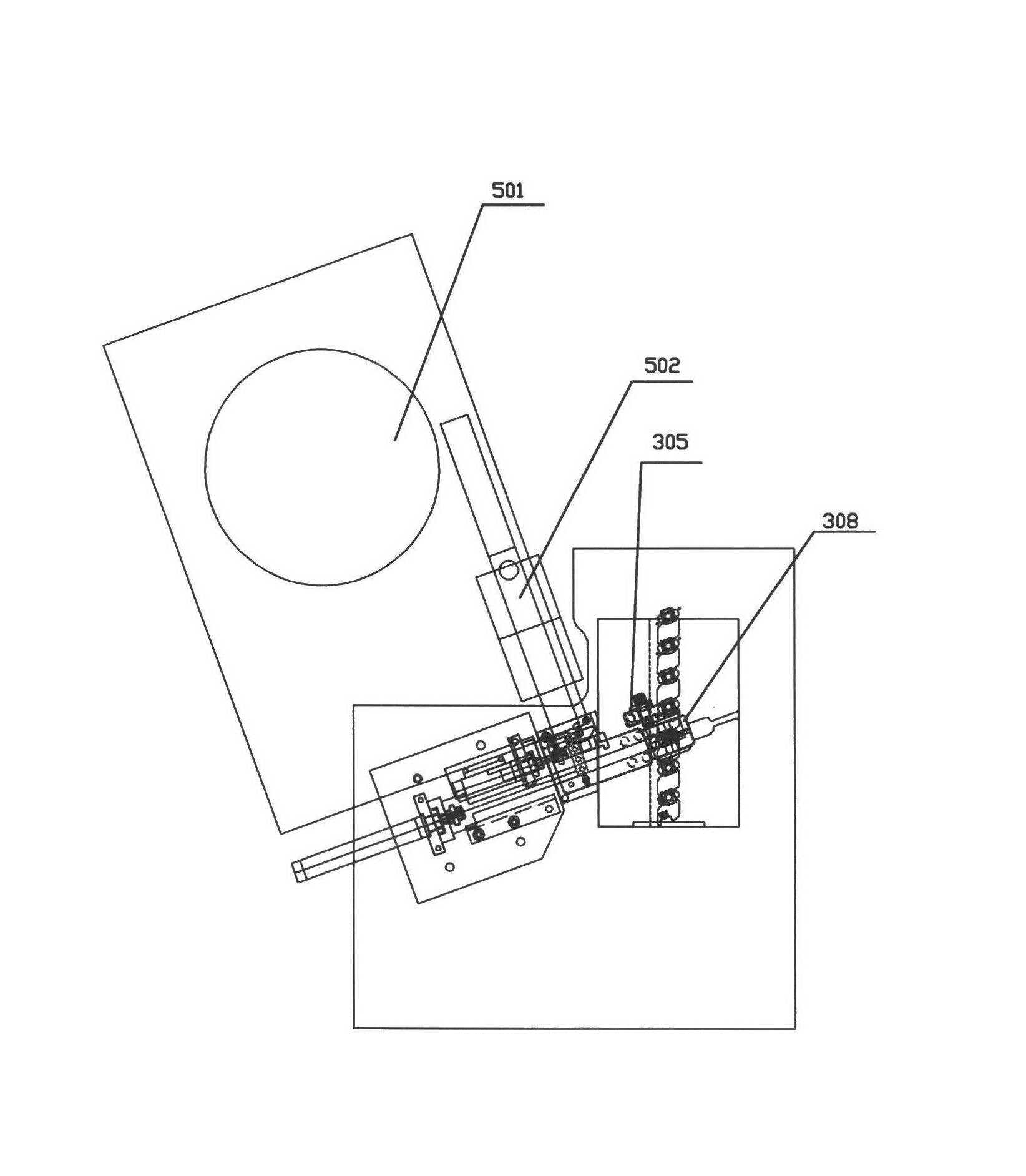 Automatic assembly device of captive nut