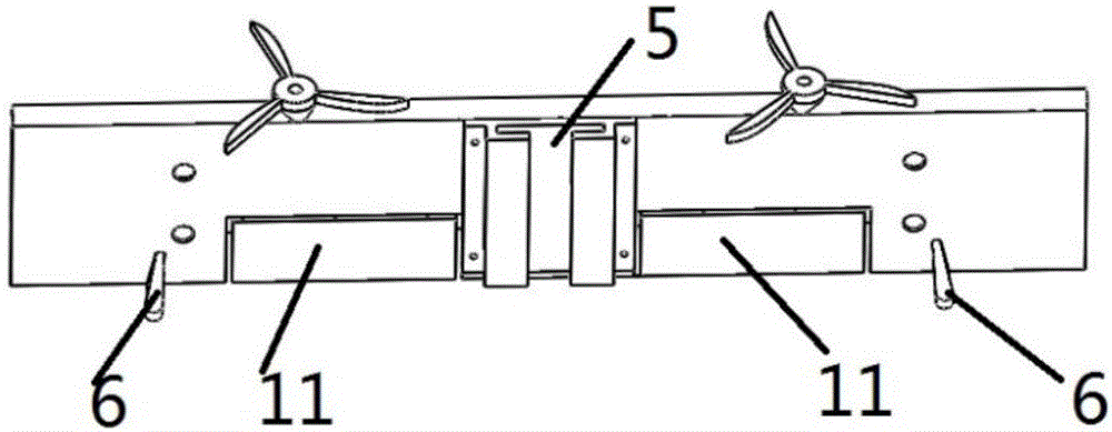 Separable four-propeller double-wing unmanned aerial vehicle