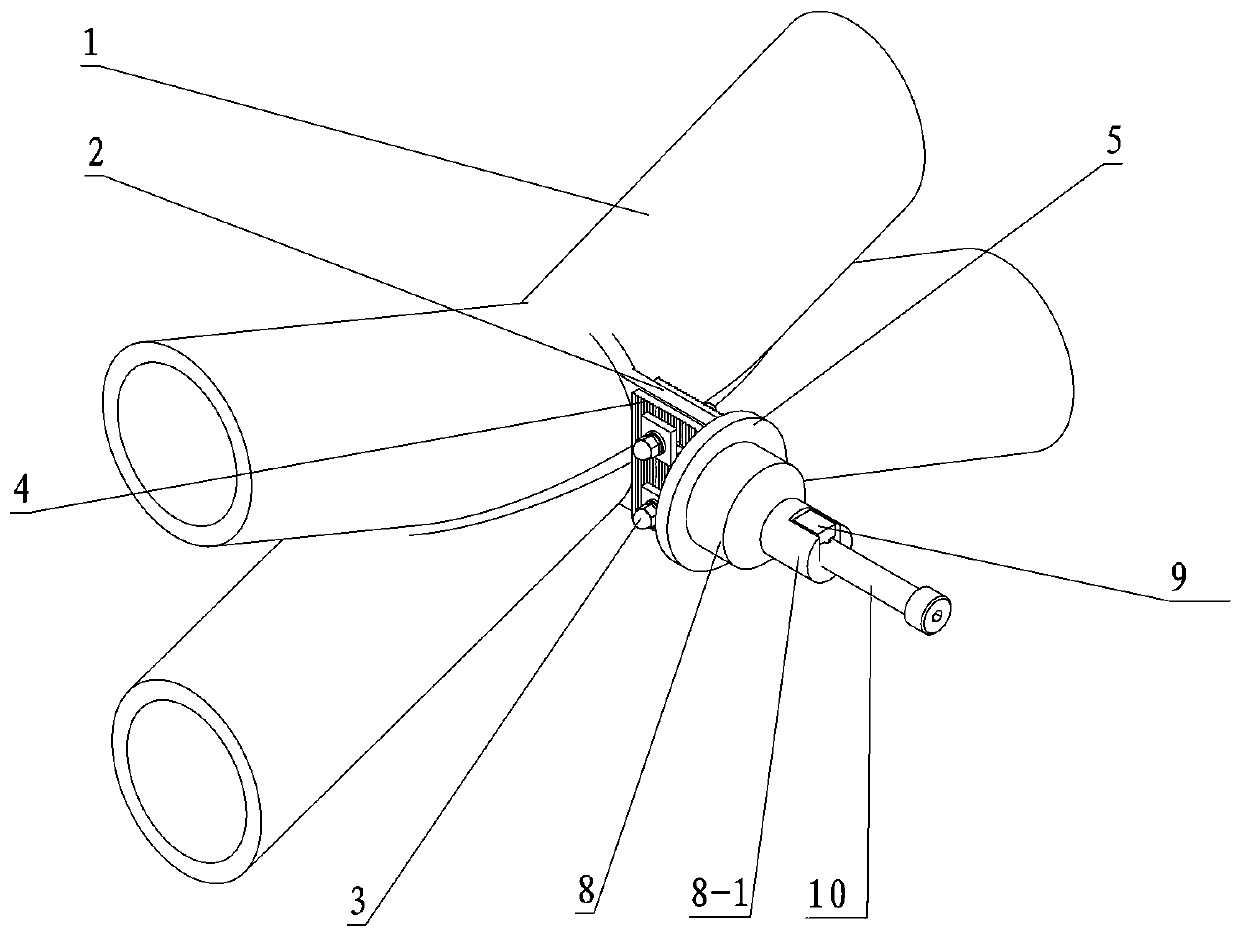 Metal curtain wall connecting device