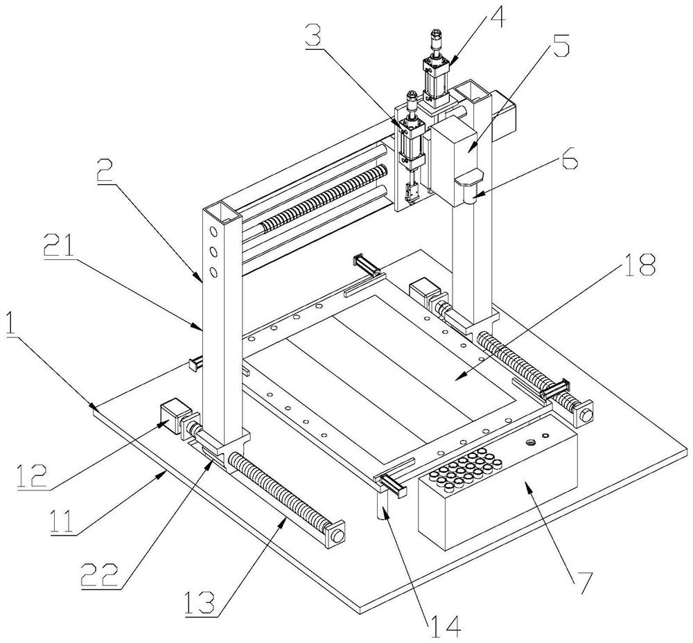 Drilling machine provided with scanning mirror for positioning