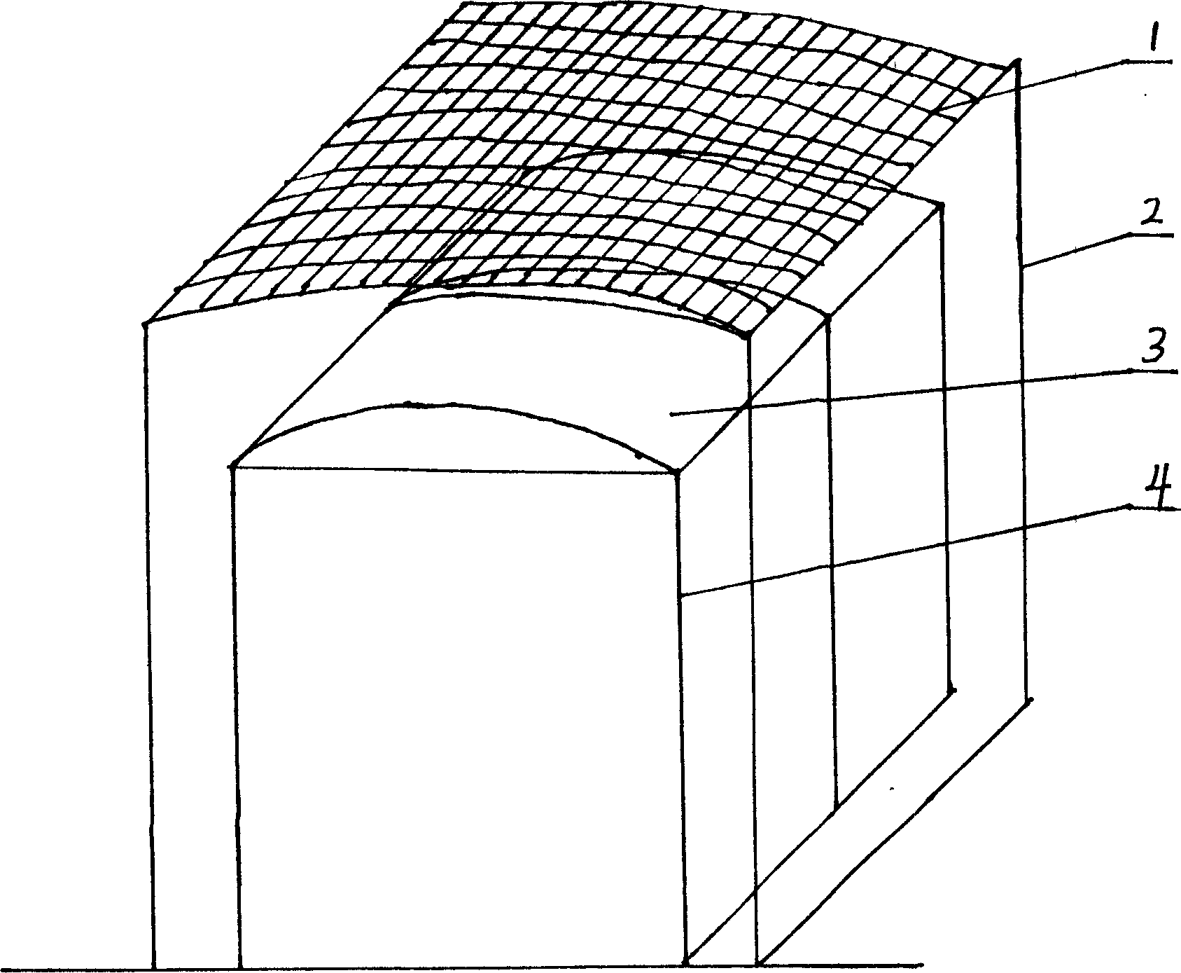 Composite roofing for temperature-reducing and rain-proof for greenhouse